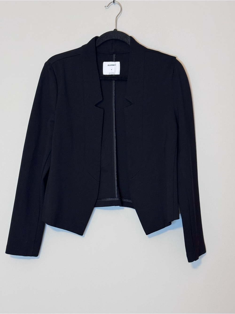 Old Navy Black Ponte Scuba Knit Open-Front Blazer Medium